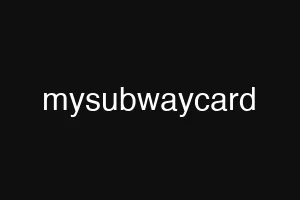 mysubwaycard